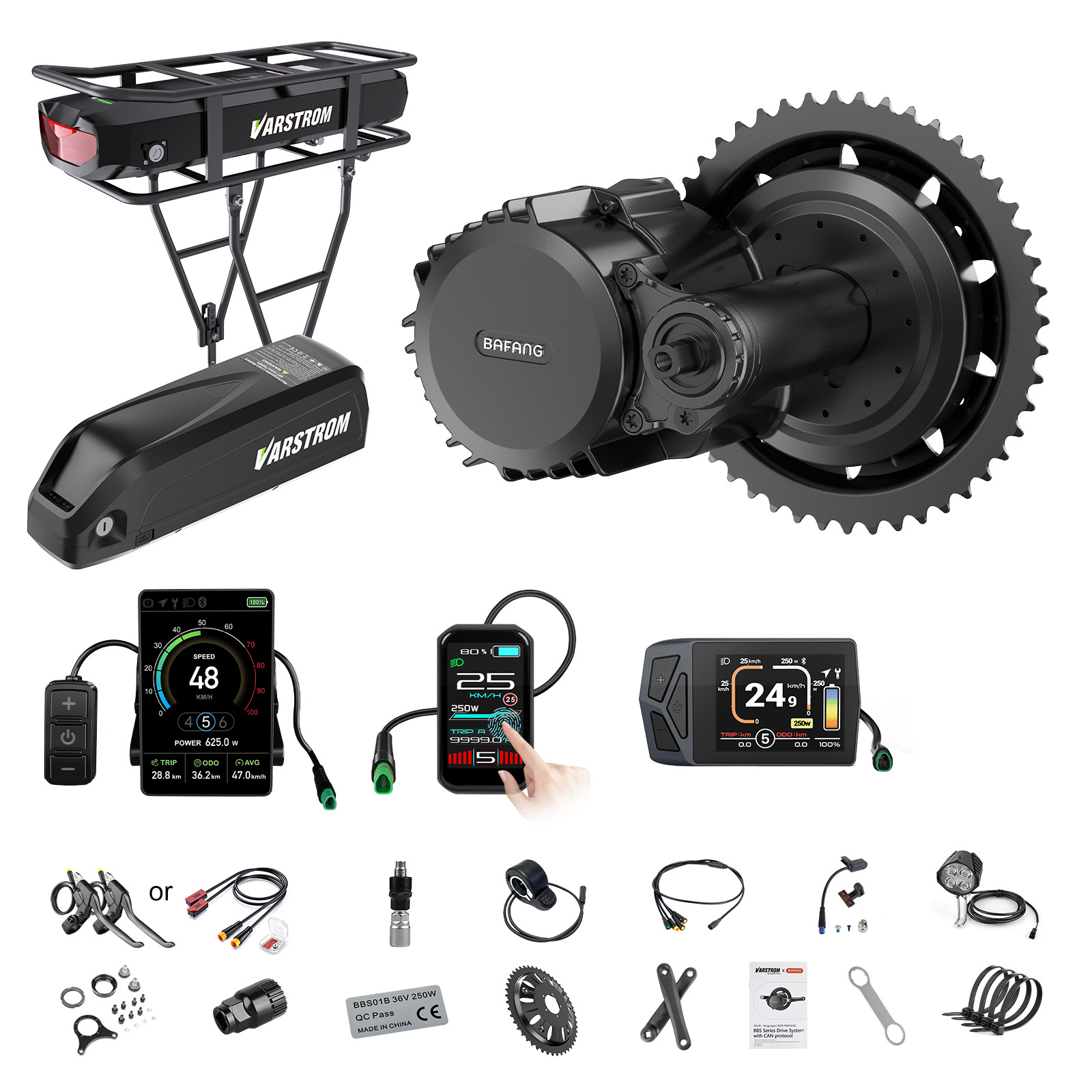 Mid Drive Motor Kit 52V 1000W - [미국 배송] 바팡 모터 750W 48V