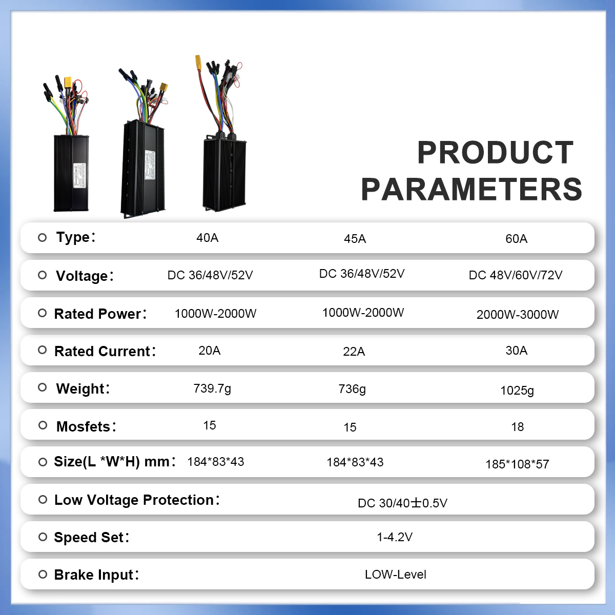 전기 자전거용 사인파에서 사각파 변환기 40A/45A/ - Ebike Conversion Kit 72V 3000W 리뷰 및 가격