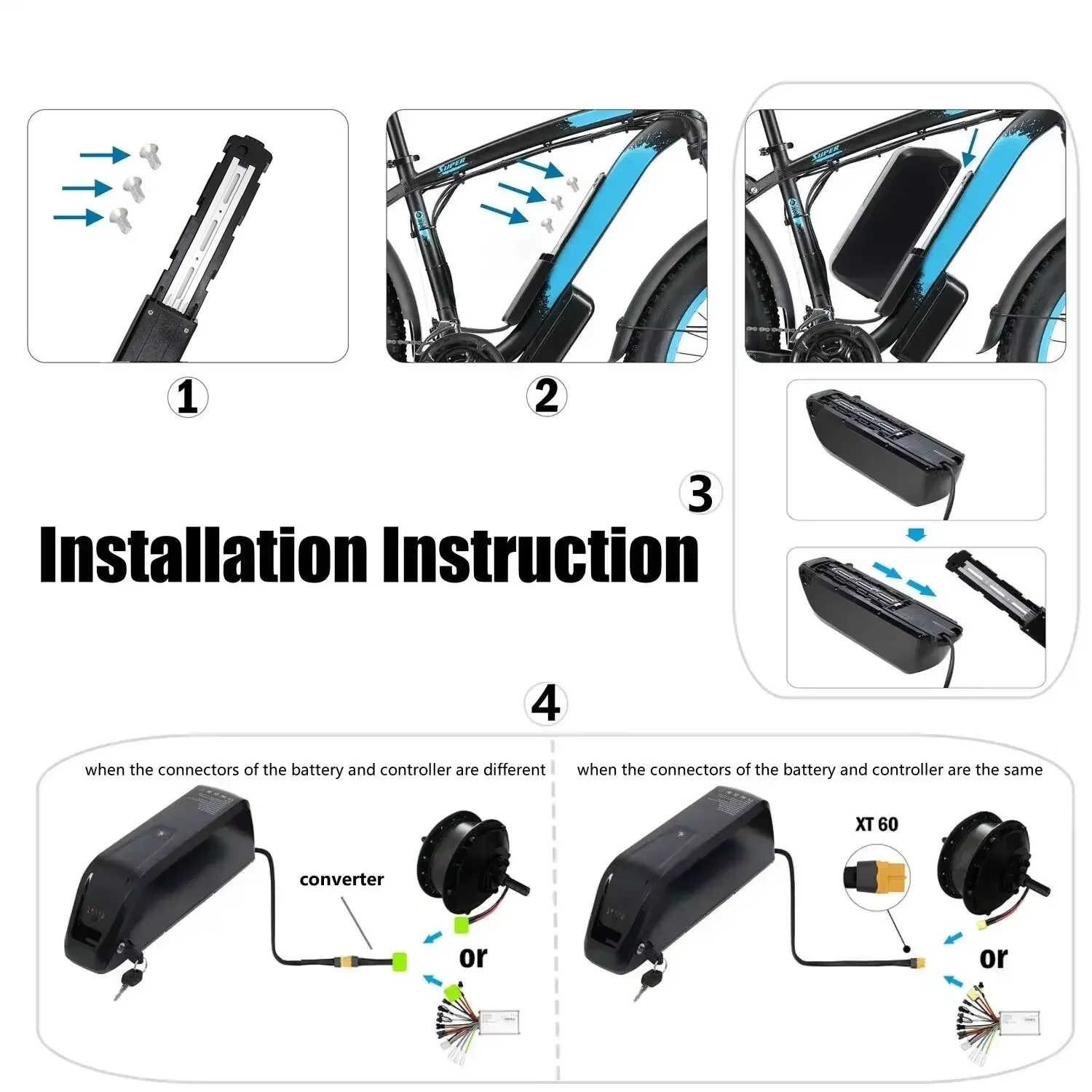 Hailong EBike 배터리 36V 48V 10Ah - Ebike Battery 48V 20Ah Hailong 리뷰 및 가격
