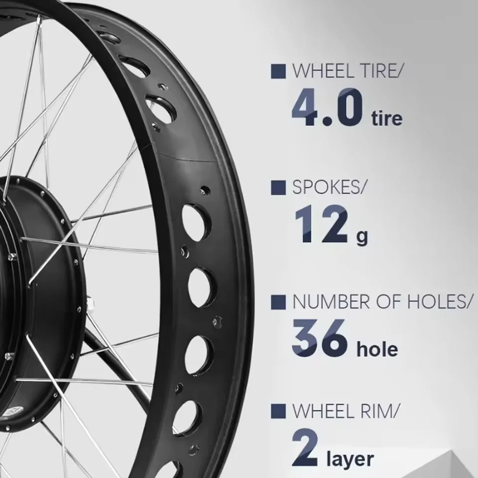 72V 3000W 전기 자전거용 스노우 바이크 개조 키 - Fat Tire Ebike Conversion Kit 2000W 리뷰 및 가격